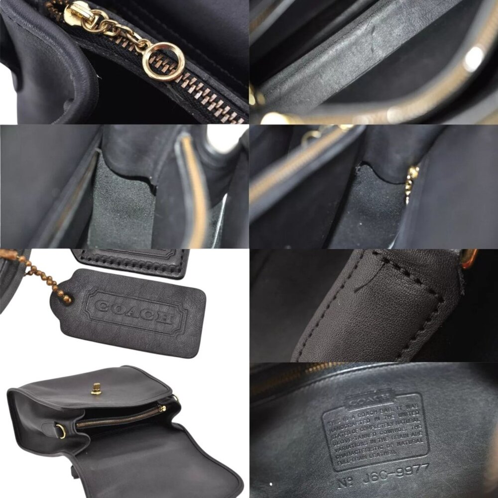 773228BU (L3) Coach Hand Bag 2 Way Black Leather - Picture 11 of 12